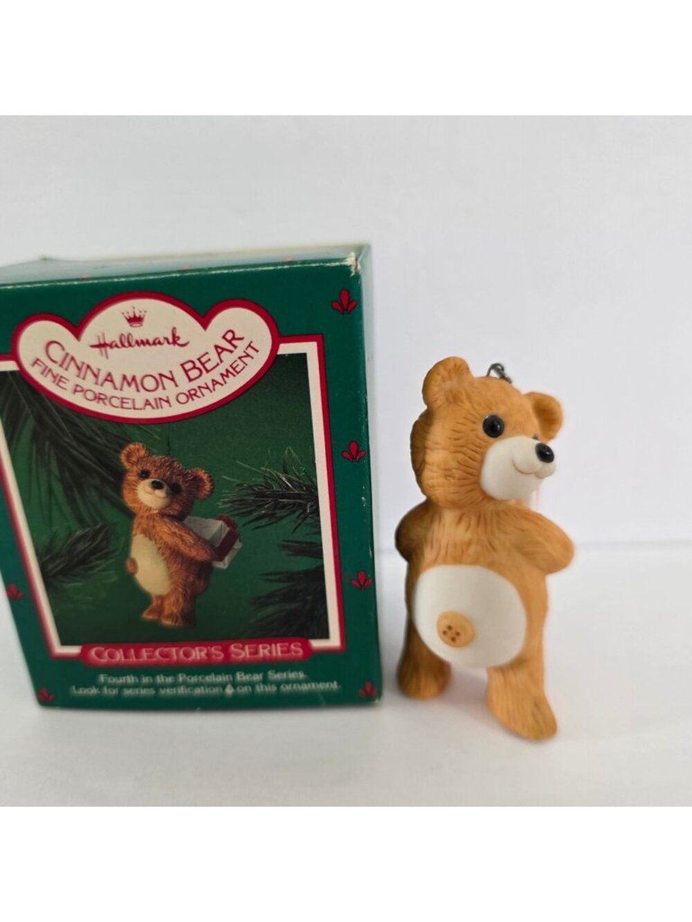 Hallmark Cinnamon Bear Fine Porcelain Christmas Ornament Collectors Series 1996